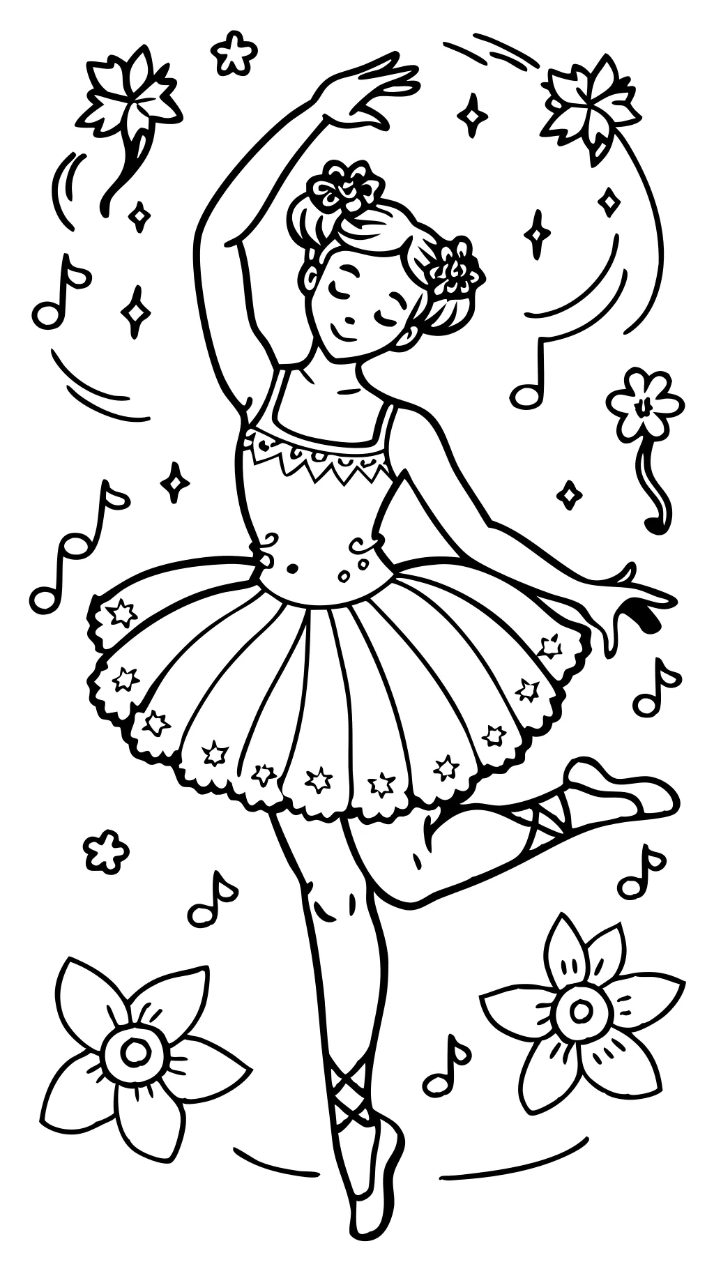 coloriage de ballerine